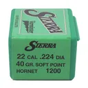 Sierra Bullets 1200 .224 40 Hornet 100 - Sierra