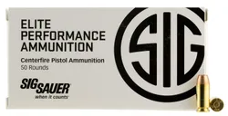Sig Sauer Elite V-Crown Brass .40 SW 165-Grain 50-Rounds JHP - Sig Sauer