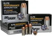 Sig Sauer Elite V-Crown Nickel Plated Brass 9mm 115-Grain 20-Rounds JHP - Sig Sauer