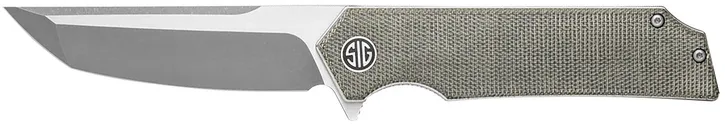 Sig Sauer Knives Tsuru Green 3.3 Plain Tanto 154CM Blade Canvas Micarta - Eikonic Knife Company