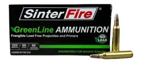SinterFire Green Line .223 Rem 55 Grain 50-Rounds Lead Free Frangible - Sinterfire