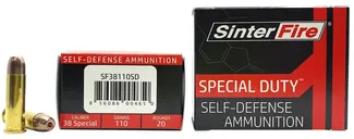 SinterFire Special Duty Brass .38 SPL 110-Grain 20-Rounds FHP Lead Free - Sinterfire