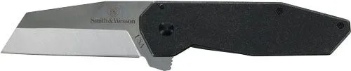 Smith and Wesson Allegiant Stainless / Black 3 Plain Edge Reverse Tanto D2 Blade - Smith & Wesson