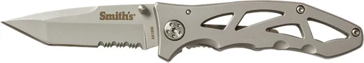Smith s Caprella Silver 2.95 Partially Serrated Tanto Blade - Smiths