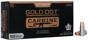 Speer Gold Dot Carbine Nickel Plated Brass 9mm 135 Grain 50-Rounds JHP - Speer