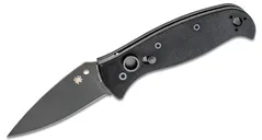 Spyderco Autonomy 2 AUTO Folding Knife 3.5 LC200N Black DLC Plain Blade - Spyderco