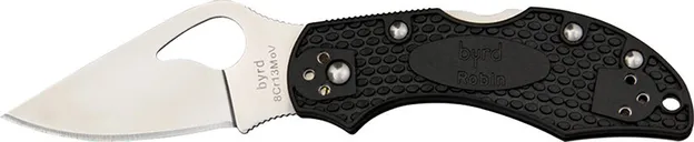 Spyderco BY10PBK2 BYRD ROBIN LWT BK FRN PLN - Spyderco