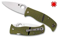 Spyderco C217GP Caribbean Salt 3.7 Plain Edge Leaf Shaped Rustproof LC200N Blade - Spyderco