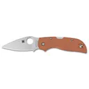 Spyderco Chaparral Orange Burnt 2.8 Plain Edge CPM REX 121 Blade - Spyderco
