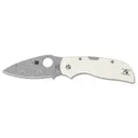 Spyderco Chaparral White G10 2.8 Plain Edge Damasteel DS93X Blade - Spyderco