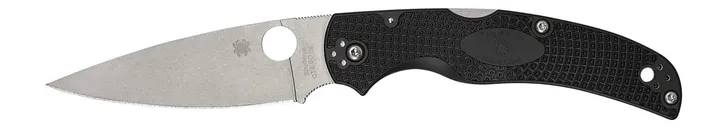 Spyderco Native Chief Black Lightweight Textured Folding 4.02 Plain Edge CTS BD1N Blade - Spyderco