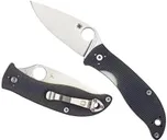 Spyderco Polestar Gray Folding Knife - 3.3 Plain Drop Point Blade - Spyderco
