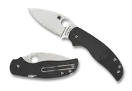 Spyderco C123PBK Sage 5 Lightweight 3.0 Satin Finish Plain Edge CPM-S30V Blade - Spyderco