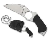 Spyderco Sal Glesser Swick 6 Small Hole Fixed Blade Neck Knife 2.73 LC200N Wharncliffe Plain Blade - Spyderco