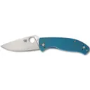 Spyderco Tenacious Blue 3.35 Plain Edge Drop Point 8Cr13MoV Blade - Spyderco