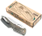 Strike Industries K1 Smoke Grey Folding Knife 3.51 Plain Drop Point Blade - Strike Industries