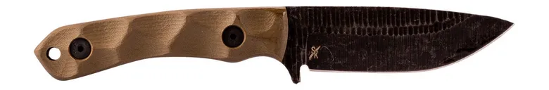 Stroup Knives GP2 OD Green 3.5 Fixed Plain Edge Acid Etch 1095 Carbon Blade - Stroup Knives