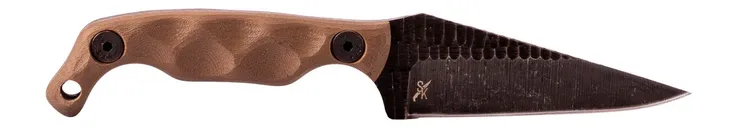 Stroup Knives Mini Flat Dark Earth 3.5 Plain Edge 1095 Carbon Blade - Stroup Knives