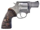 Taurus 856 Stainless .38 SPL 2 Barrel 5-Rounds w/ Star Engraved Wood Grips - Taurus