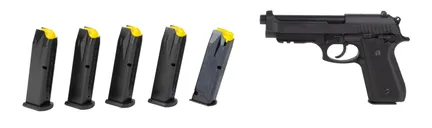 Taurus PT92 9mm 5 Barrel 18-Rounds 6 Magazines - Taurus