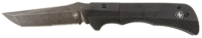 Templar Knife Auto Assist Aged Folding Tanto 3.5 Part Serrated D2 Blade - Templar Knife