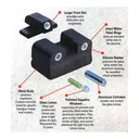 Trijicon SA04 Night Sights for Smith and Wesson Full Size 9mm Non Novak - Trijicon