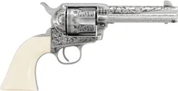Uberti 1873 Cattleman Patton Engraved Stainless .45 ACP 4.75 Barrel 6-Rounds - Uberti