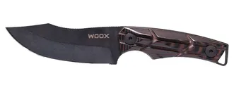 Woox Bad Boy Brown X-Grip 3.75 Fixed Plain Edge Drop Point D2 Blade - Woox
