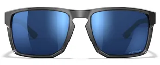 Wiley X Founder Captivate Gray Gloss Crystal Grey Blue Mirror Lens - Wiley X