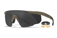 Wiley X Saber Advanced Tan Smoke Gray / Clear / Light Rust Lens - Wiley X