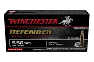Winchester Defender Brass 5.56 Bonded Solid Base 64 Gr 20 Rds per Box - Winchester