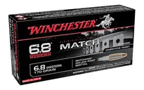 Winchester Ammunition Match 6.8 Western 170 Grain Hollow Point 20 Round - Winchester
