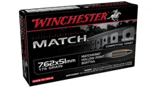 Winchester Match 7.62x51mm 175 Grain 20 Rounds BTHP - Winchester