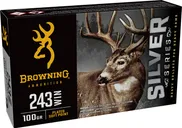 Winchester Silver Brass .243 Win 100 Grain 20-Rounds - Browning