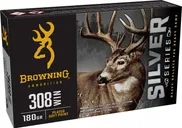 Winchester Silver Brass .308 Win 180 Grain 20-Rounds - Browning