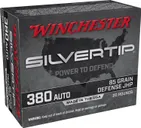 Winchester Silvertip .380 Ammo Brass 85-Grain 20-Rounds SJHP - Winchester