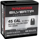 Winchester Silvertip Nickel Plated Brass .45 ACP 185 Grain 100-Rounds JHP - Winchester