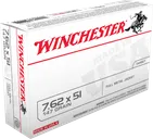 Winchester USA Brass 7.62X51 147 Grain 20-Rounds FMJ - Winchester