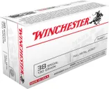 Winchester USA Brass .38 SPL 130-Grain 50-Rounds FMJ - Winchester