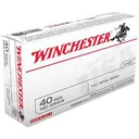 Winchester USA Brass .40 SW 180-Grain 50-Rounds Full Metal Jacket - Winchester