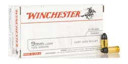 Winchester USA 9mm 125 Grain 50-Rounds Cast Lead - Winchester