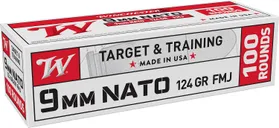 Winchester USA 9mm 124 Grain 100-Rounds FMJ - Winchester