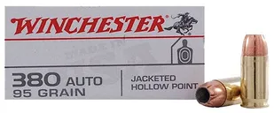Winchester Ammunition USA White Box .380 Ammo JHP 95 GR 50 Rounds - Winchester