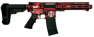 Zeus Aether Deadpool Red / Black 5.56 Pistol 7.5 Barrel 30-Rounds - Zeus Arms
