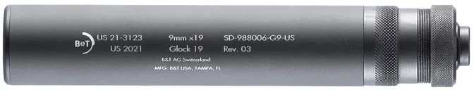B&T Sound Suppressor 9mm M13.5x1LH - B&T