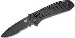 Benchmade Presidio Automatic Knife - 3.72 Serrated Drop Point Blade with Cordura Sheath - Benchmade