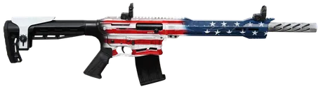 Citadel Firearms Boss-25 Semi-Automatic Shotgun American Flag 12 GA 18.75 Barrel 3 Chamber 5-Rounds - Legacy Sports International