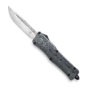 CobraTec CTK-1 Carbon Fiber OTF Knife - 3.75 Plain Drop Point Blade with Nylon Sheath - CobraTec Knives