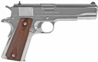 Colt Firearms 1911 Government Stainless .45 ACP 5 Barrel 7-Rounds Redwood Grips - Colt