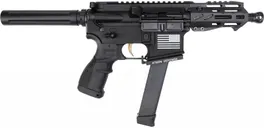 FosTech Outdoors Tech-15 9mm 4.5 Barrel 33-Rounds w/ Echo AR-II Trigger  Stern Defense Integrated 9mm Magwell - FosTecH